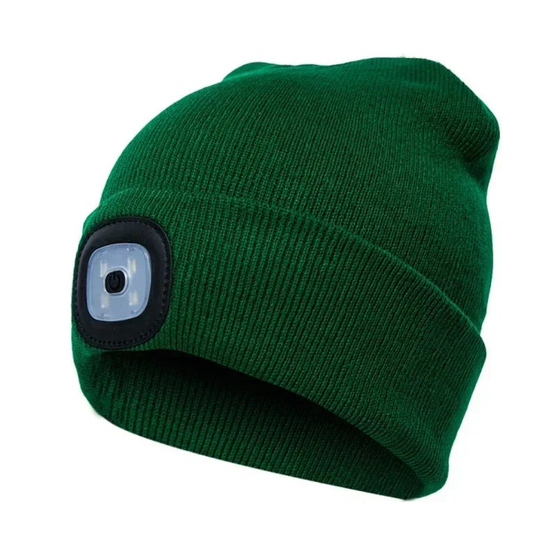 LED Beanie Hat with Light | Unisex Warm Winter Cap - USA - FREE shipping  -ZKPD100