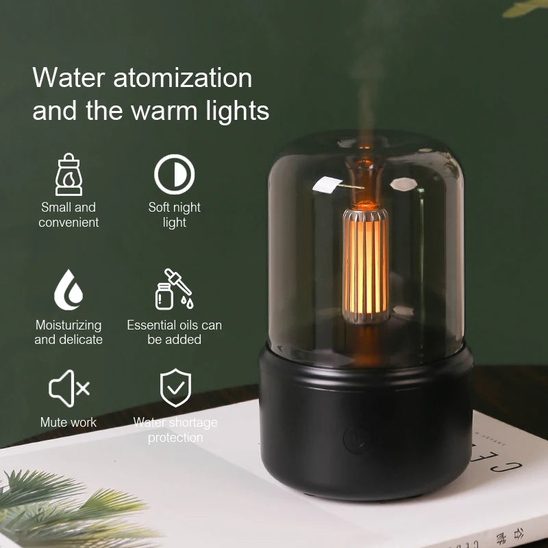 KINSCOTER Portable Mini Aroma Diffuser USB Air Humidifier Essential Oil Night Light Cold Mist Maker Sprayer -DHPD110