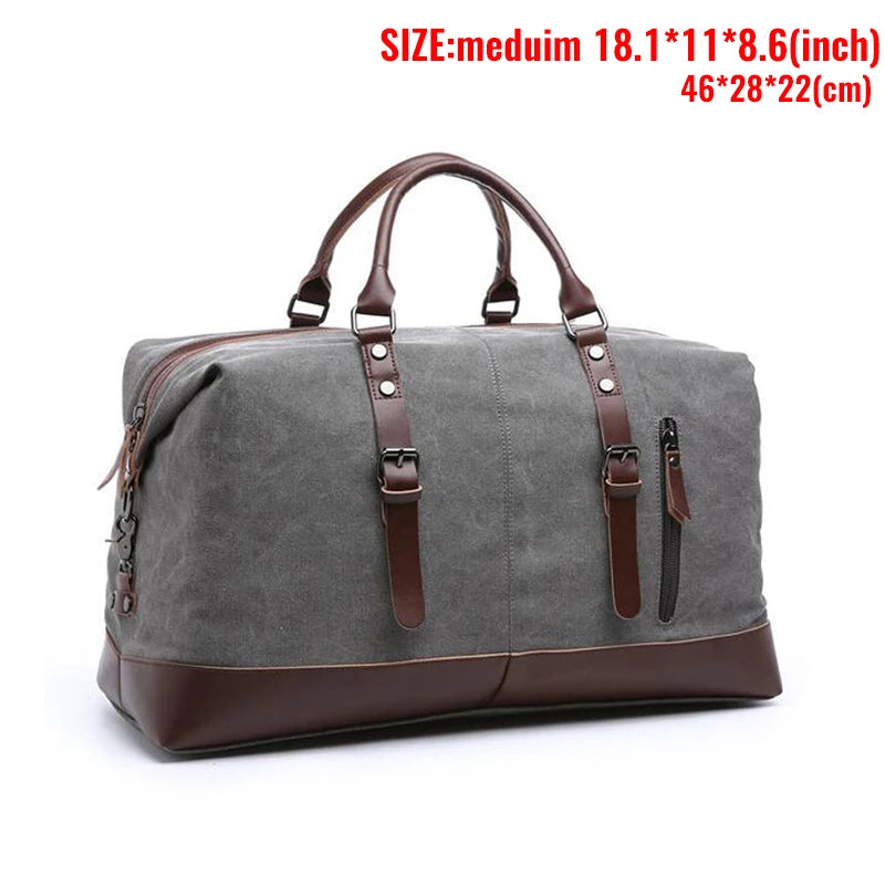 MARKROYAL Canvas Leather Men Travel Bags -BPD101