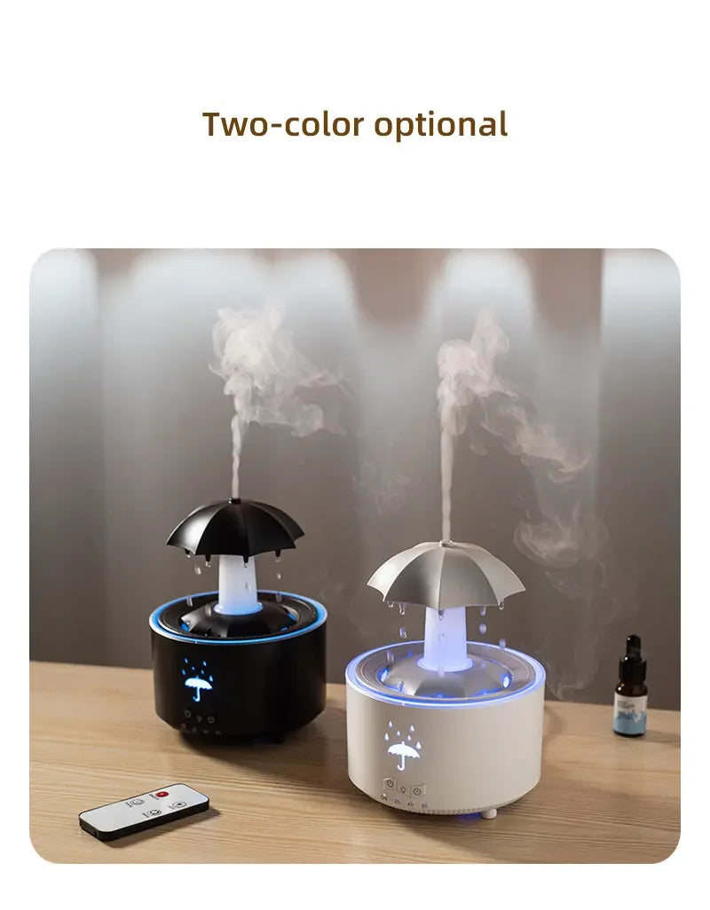 Creative Umbrella Water Drop Air Humidifier with Colourful Light Raindrop Aroma -BKPD122