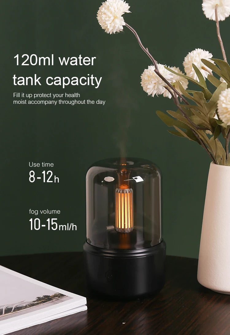 KINSCOTER Portable Mini Aroma Diffuser USB Air Humidifier Essential Oil Night Light Cold Mist Maker Sprayer -DHPD110