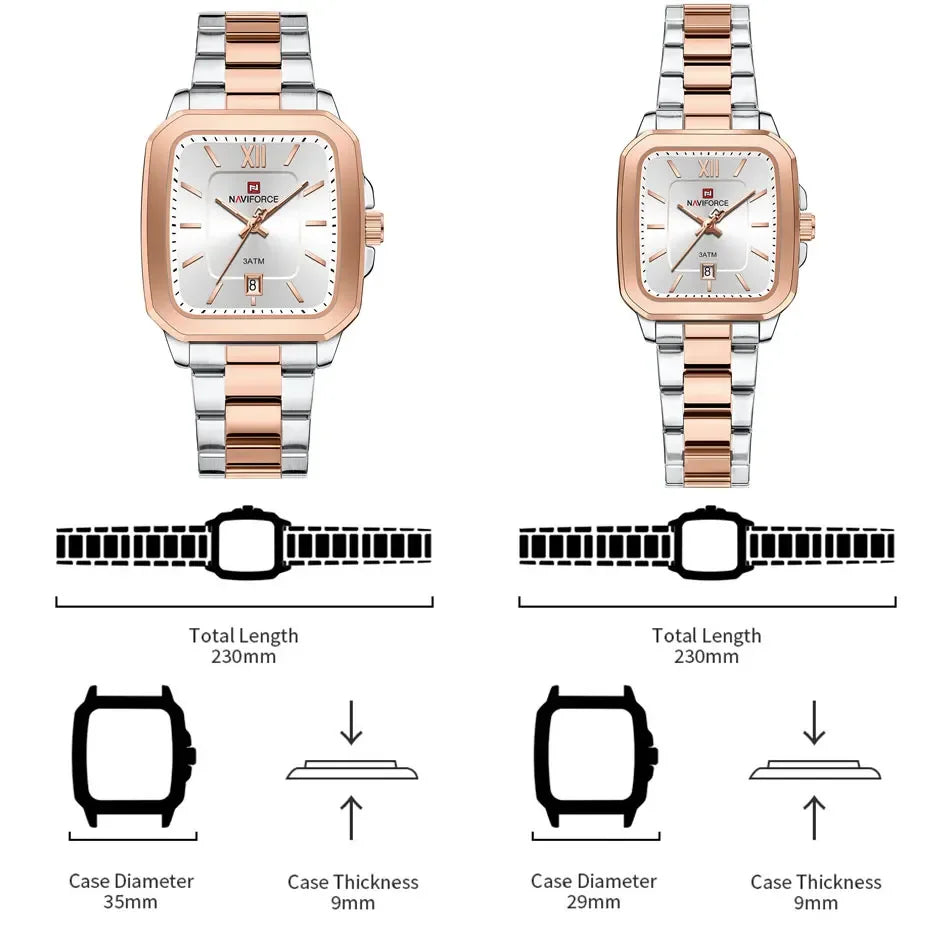 NAVIFORCE Couple Watch Waterproof Casual Fashion Women Men -WPD123