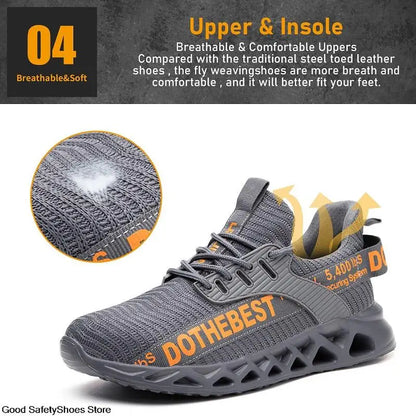 Steel Toe Safety Shoes for Men Women Lightweight Work Sneakers Puncture Proof Work Shoes -SHPD119