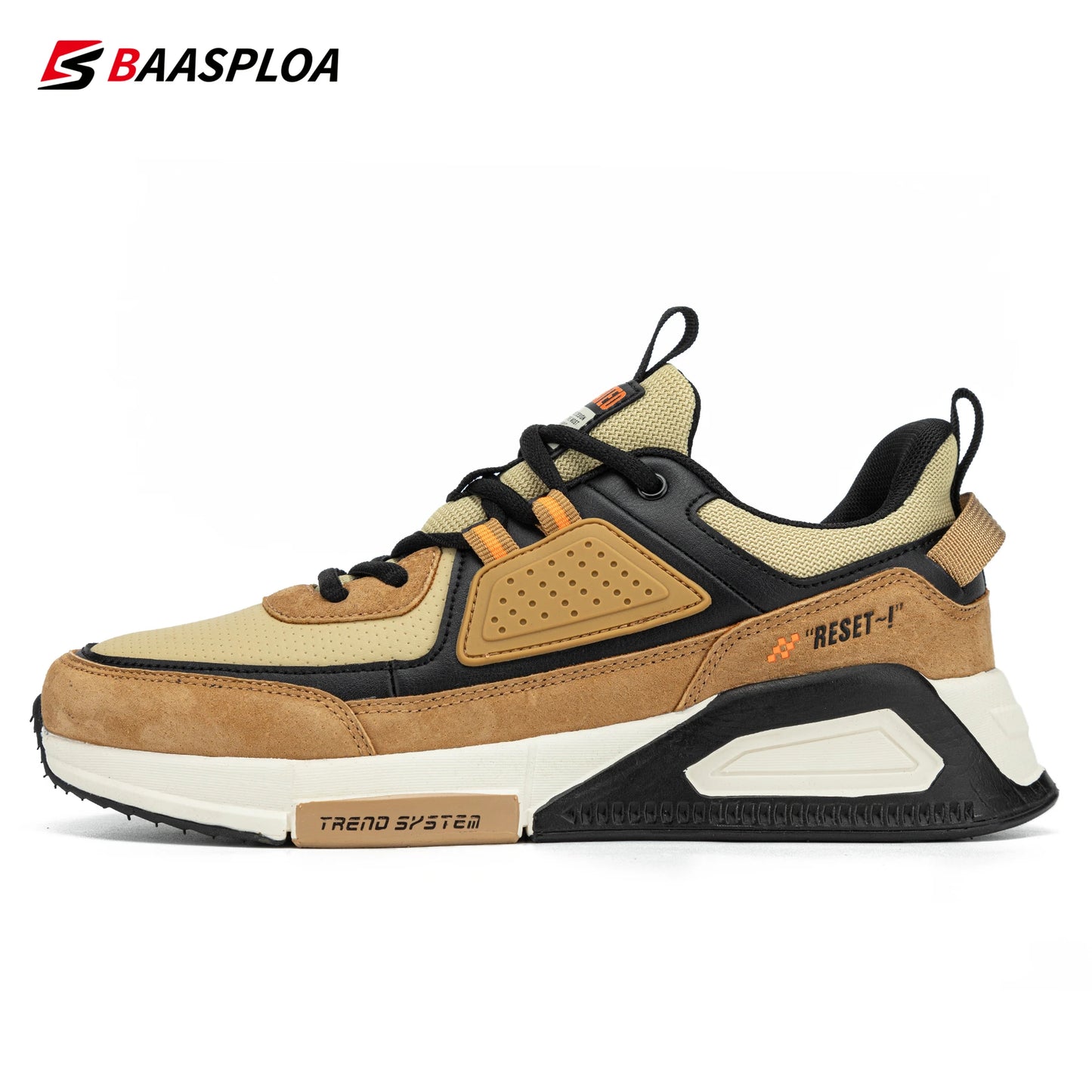 Baasploa 2022 New Men Leather Sneaker Waterproof Walking Shoes  Fashion Casual Shoes Non-Slip -BSPD114