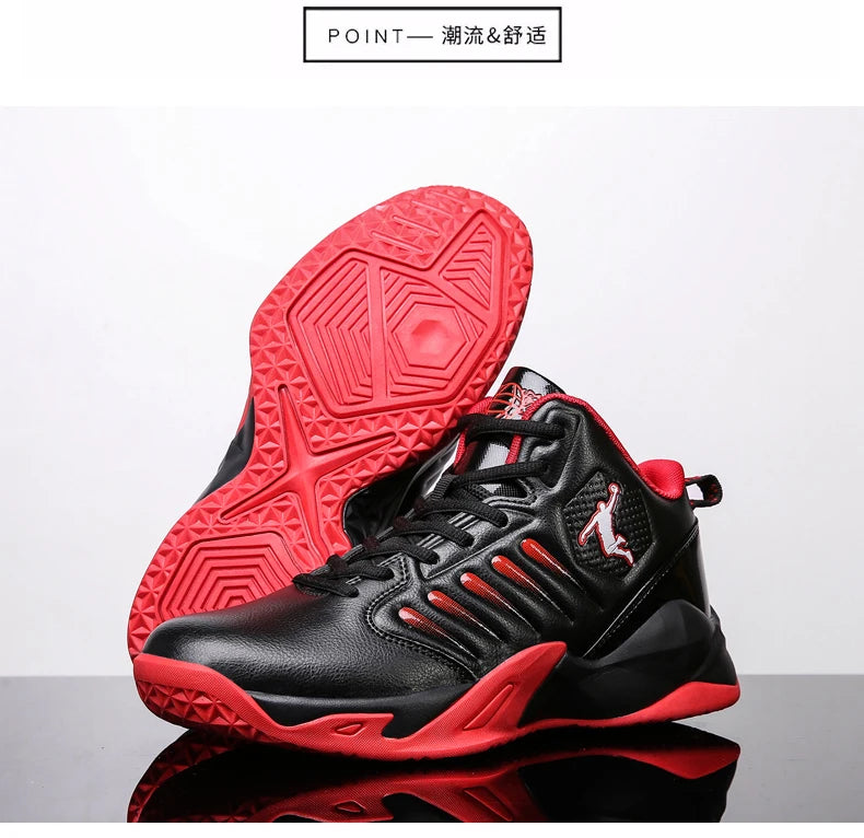 Brand Leather Men Sneakers Comfortable Basketball Non-Slip Lightweight Shoes -SHPD115