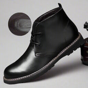 Black leather boot 
