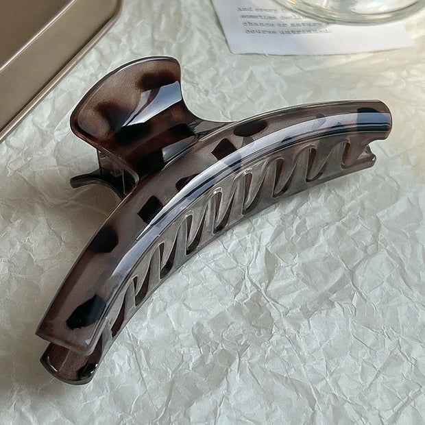 Leopard Print Large Hair Claw Clip – Bold Vintage Style Hair Claw Clip ZURRIES BILLINERY (PVT) LTD.