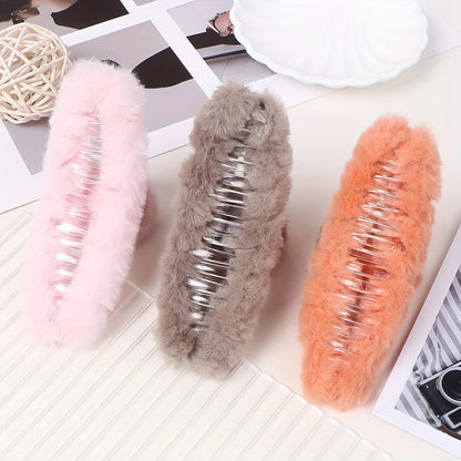 Hair Clips Set – 7pcs Wave Grip Non-Slip Shark Clips OR 15pcs Plush Claw Clips