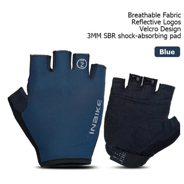 Blue and black gloves on a white background