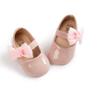Butterfly-Knot PU Baby Shoes – Soft Sole Anti-Slip First Walkers (0–18 Months) First Walkers ZURRIES BILLINERY (PVT) LTD.