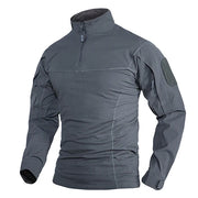 Gray tactical shirt on a white background