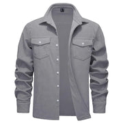 Gray shirt with long sleeves on a white background