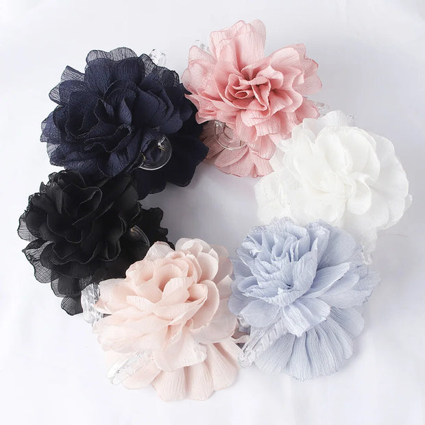 Soft Chiffon Flower Hair Claw Clip – Lightweight Floral Style for Women Hair Claw Clip ZURRIES BILLINERY (PVT) LTD.