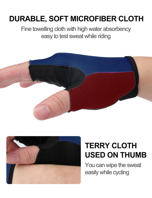 Glove with terry cloth thumb on a white background