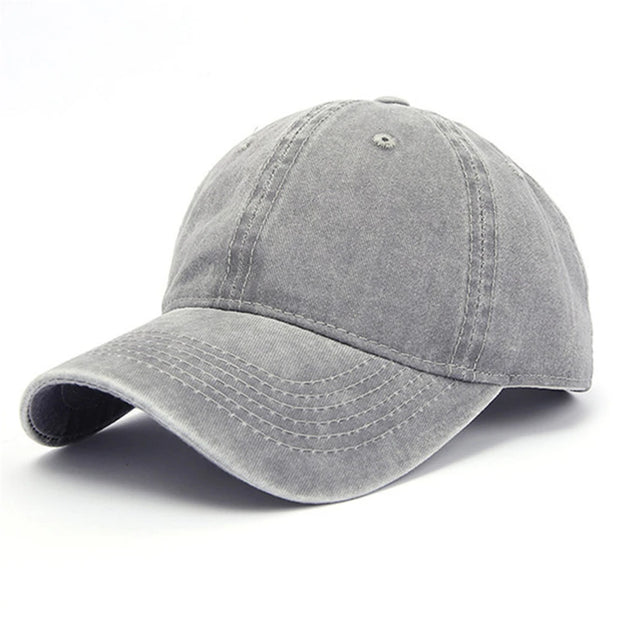Gray baseball cap on a white background