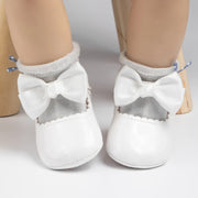 Butterfly-Knot PU Baby Shoes – Soft Sole Anti-Slip First Walkers (0–18 Months) First Walkers ZURRIES BILLINERY (PVT) LTD.