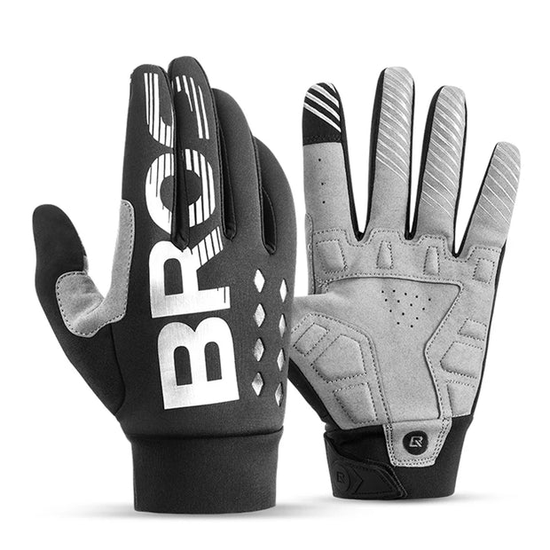 Black and gray gloves on a white background