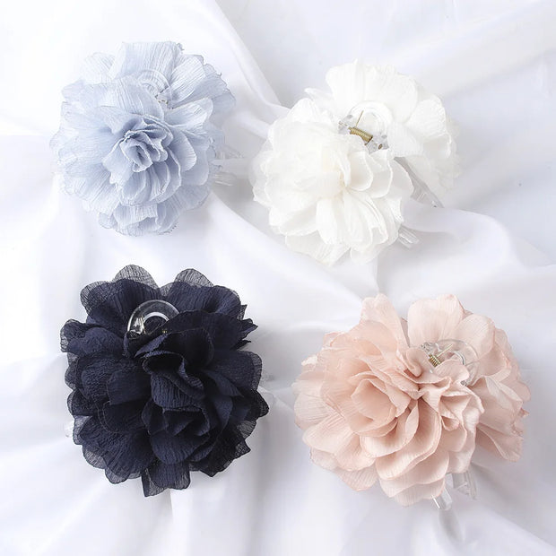 Soft Chiffon Flower Hair Claw Clip – Lightweight Floral Style for Women Hair Claw Clip ZURRIES BILLINERY (PVT) LTD.