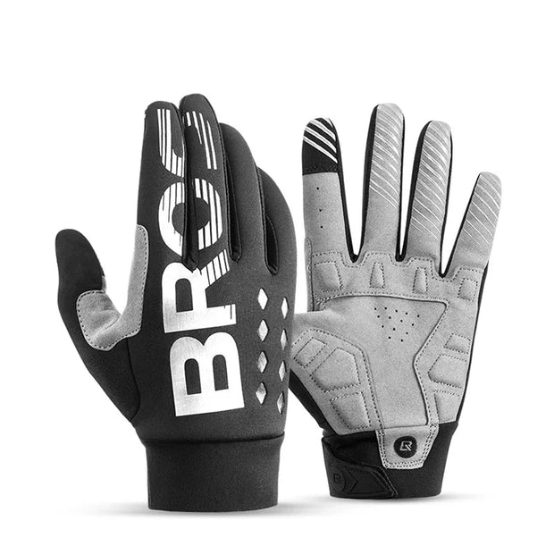 Black and gray gloves on a white background