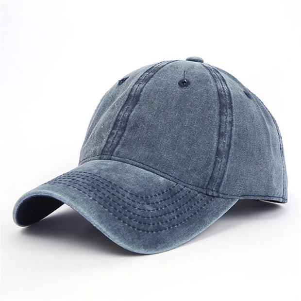 Blue baseball cap on a white background
