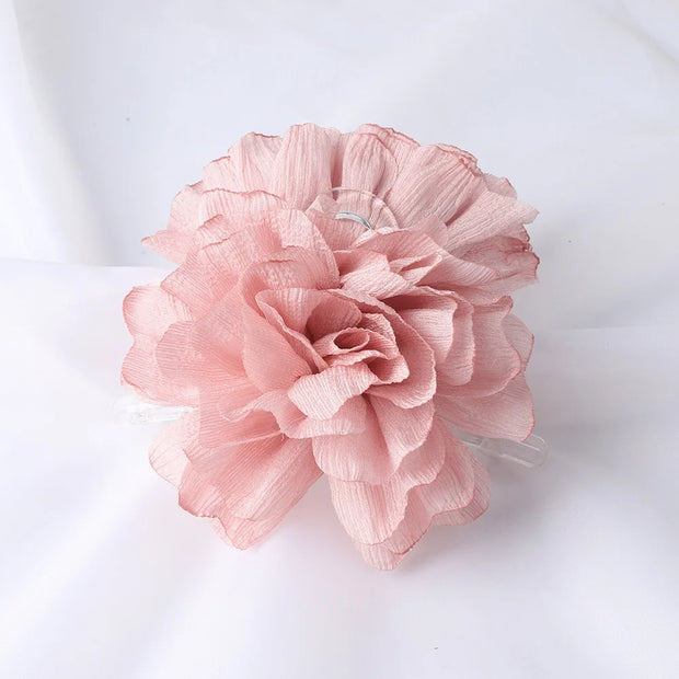 Soft Chiffon Flower Hair Claw Clip – Lightweight Floral Style for Women Hair Claw Clip ZURRIES BILLINERY (PVT) LTD.