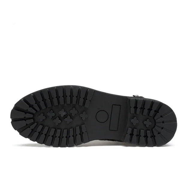 Black sole of a shoe on a white background