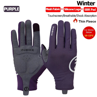 Purple and gray gloves on a white background
