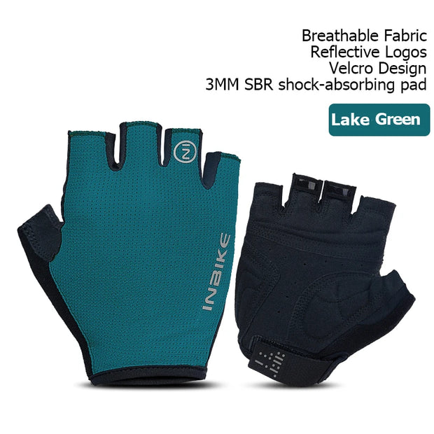 Pair of teal and black glove on a white background