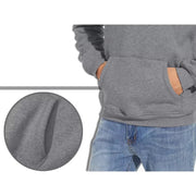 Gray hoodie with hand pocket feature