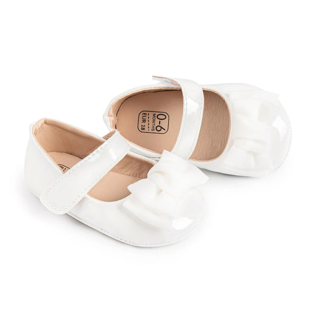 Butterfly-Knot PU Baby Shoes – Soft Sole Anti-Slip First Walkers (0–18 Months) First Walkers ZURRIES BILLINERY (PVT) LTD.