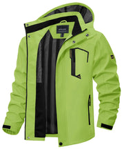 Green jacket with black accents on a white background