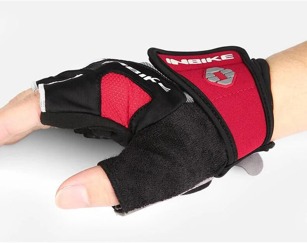 Red and black glove with Nike logo on a white background