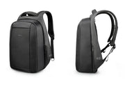 Black backpack and crossbody bag on a white background