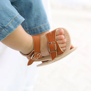 Flower Accent Baby Sandals – PU Leather Soft Sole Anti-Slip First Walkers (0–12 Months) Baby Sandals ZURRIES BILLINERY (PVT) LTD.