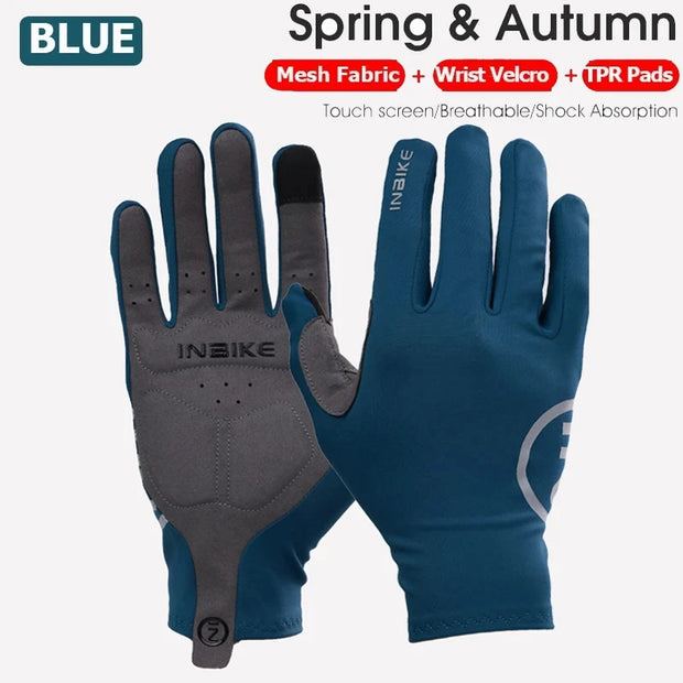 Blue and gray gloves on a white background