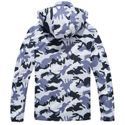 Camouflage-patterned jacket on a white background