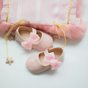 Butterfly-Knot PU Baby Shoes – Soft Sole Anti-Slip First Walkers (0–18 Months) First Walkers ZURRIES BILLINERY (PVT) LTD.