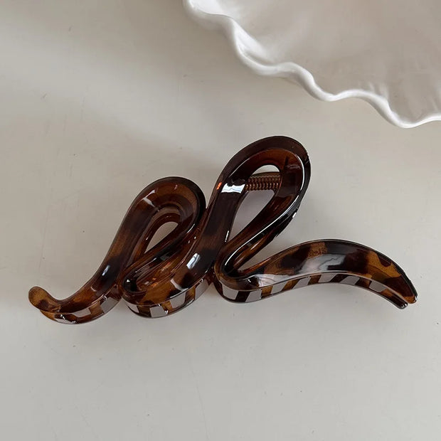 Leopard Print Large Hair Claw Clip – Bold Vintage Style Hair Claw Clip ZURRIES BILLINERY (PVT) LTD.