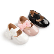 Butterfly-Knot PU Baby Shoes – Soft Sole Anti-Slip First Walkers (0–18 Months) First Walkers ZURRIES BILLINERY (PVT) LTD.