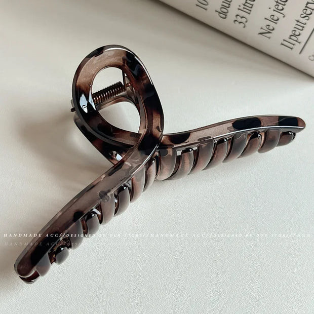Leopard Print Large Hair Claw Clip – Bold Vintage Style Hair Claw Clip ZURRIES BILLINERY (PVT) LTD.