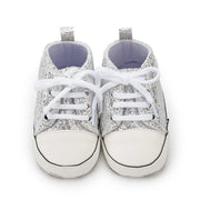 Checkered Soft Sole Baby Shoes – Lace-Up First Walkers for Infants (0–12 Months) First Walkers ZURRIES BILLINERY (PVT) LTD.