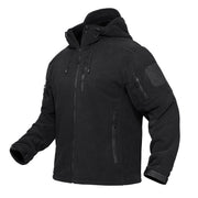 Black tactical jacket on a white background