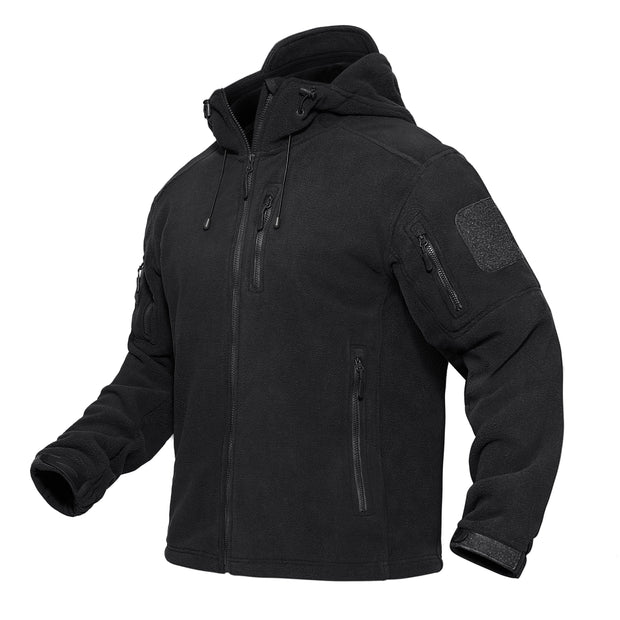 Black tactical jacket on a white background