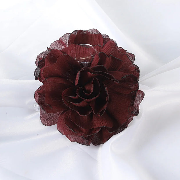 Soft Chiffon Flower Hair Claw Clip – Lightweight Floral Style for Women Hair Claw Clip ZURRIES BILLINERY (PVT) LTD.