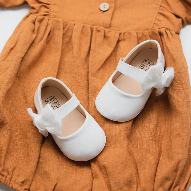Butterfly-Knot PU Baby Shoes – Soft Sole Anti-Slip First Walkers (0–18 Months) First Walkers ZURRIES BILLINERY (PVT) LTD.