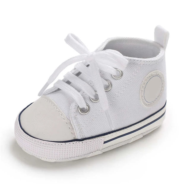 Solid cotton fabric baby shoes for toddler first walkers