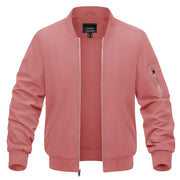 Pink bomber jacket on a white background