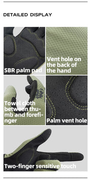 Glove with features highlighted on a white background