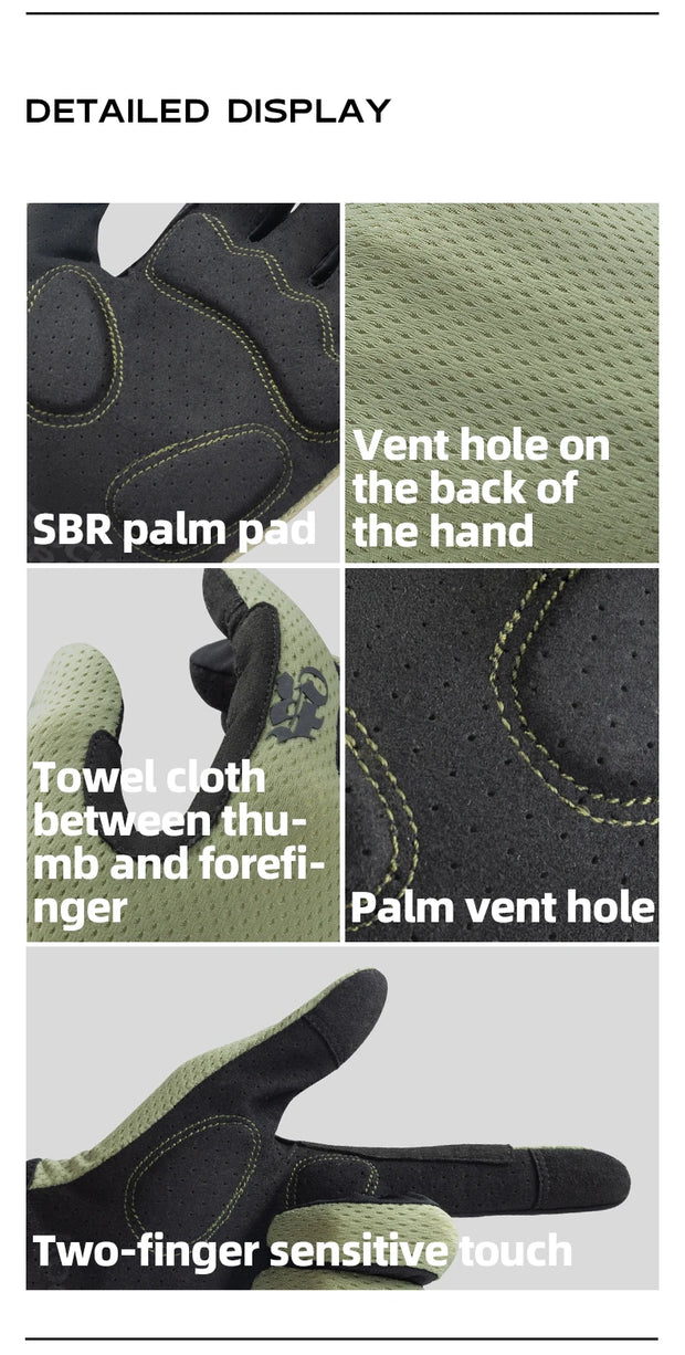 Glove with features highlighted on a white background