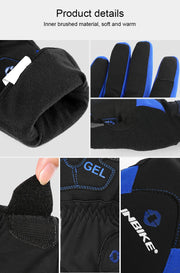 Glove with inner brushed material, soft and warm